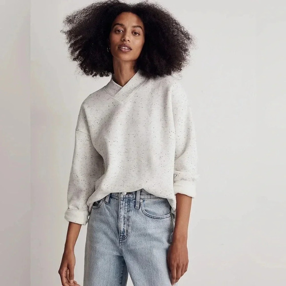 Madewell Betterterry V-Neck Sweatshirt.  Size Medium - Picture 1 of 8
